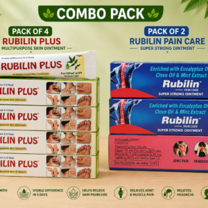 Rubilin Combo Pack | 4 Rubilin Plus + 2 Rubilin Pain Care Ointment